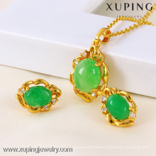 High quality 24k gold color jewelry set in latest design